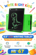 Kids LCD Writing Pad – 8.5 Inch Erasable Drawing Tablet